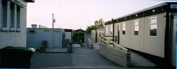 We moved into portacabins when work commenced in 2004